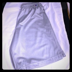 Champion Long Mesh Retro Gym Shorts NWOT Grey
